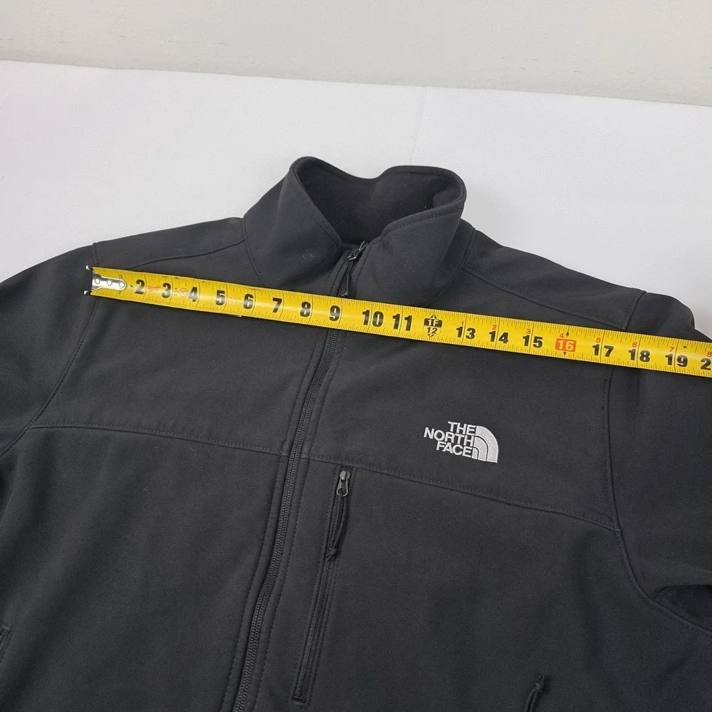 The North Face WindWall Jacket Mens Large Black Full Zip Softshell Fleece Lined